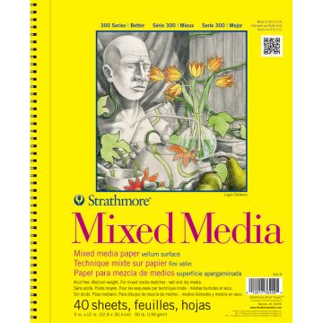 Strathmore Mixed Media Pad, 9" x 11" - 362-9