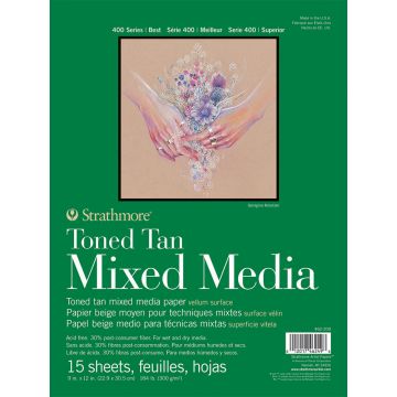 Strathmore Toned Tan Mixed Media Paper Pads 9" x 12"