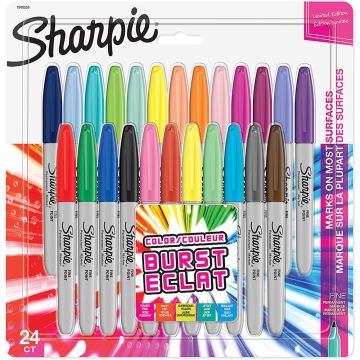 Sharpie Fine Point Permanent Marker Assorted 24 Pieces - 2085888