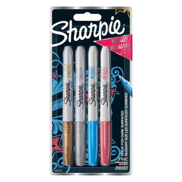 Sharpie Metallic Permanent Marker Assorted 4 Pieces