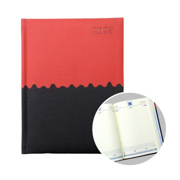 2025 A5 Daily Diary - Black & Blue Joint Pasting