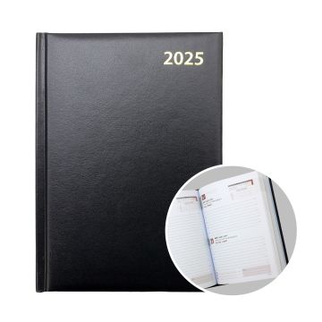 2025 A5 Foam Padded Black Hard Case Diary - SAT/SUN Edition