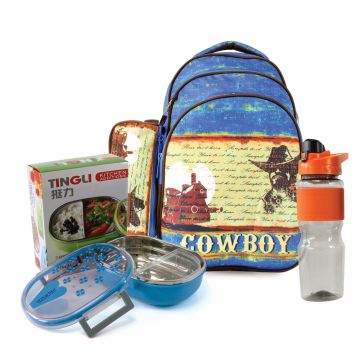 Glossy Bird Cowboy School Bag Set