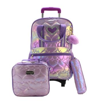 School Bag Trolley Purple - 11302T-3