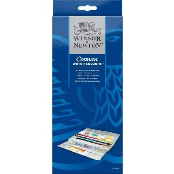 Winsor & Newton Cotman Water Colour Paint Studio, Set of 24