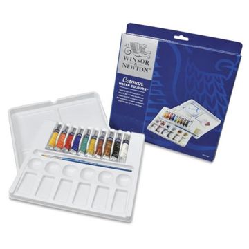 Winsor & Newton Cotman Water Colour Paint Palette Set, Set of 10