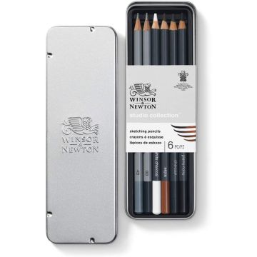 Winsor & Newton Studio Collection Sketching Pencil Sets,6-Piece Set