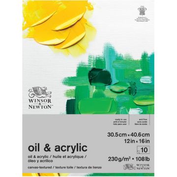 Winsor & Newton Oil & Acrylic Pads, 12" x 16"