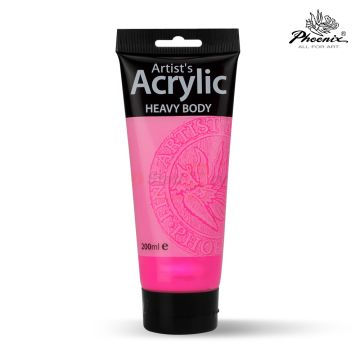 Acrylic Color 200ml 157 Flurescent Pink  - Phoenix
