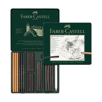 Faber Castell Pitt Charcoal set, tin of 24
