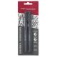 Tombow Fudenosuke Brush Pens, Hard and Soft Tip Brush Pens, Black, 2 Pack