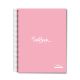 3 Subject Hard Cover University Book U3-01 Pink