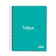 3 Subject Hard Cover University Book U3-06 Turquoise