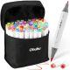 Ohuhu Honolulu B 72 Colors Dual Tips Alcohol Art Markers, Brush & Fine, Brush & Fine
