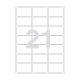 Agipa 21 Labels 63.5 X 38.1mm A4