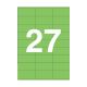 Agipa 27 Labels A4 70x31mm Green