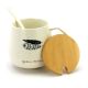 Ceramic Coffee or Tea Mug with Handle, Lid and with Spoon - Belive that you