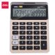 Deli Calculator Metal 12 Digit Golden M00951