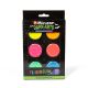 Neon Glow Washable Paint Discs, 6-Color Set - Micador Dark Arts