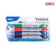 White Board Marker Bullet Tip Set Of 4 Deli - U00101 