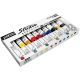 Pebeo Studio Acrylic Set, 10-Colors 20ml & 1 Free Brush