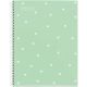 Miquelrius - دفتر ملاحظات A4 - 80 ورقة لمادة واحدة بنقشة الأقحوان باللون الأخضر النعناعي