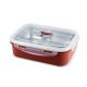 Lunch Box with 3 Conpartments - Pink- 8108
