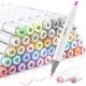 Ohuhu Honolulu New 48 Pastel Colors Dual Tips Alcohol Art Markers - Brush & Chisel