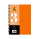 كتاب جامعي 3 مواد - برتقالي بحجم A4