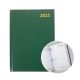 2025 A5 Half Page Green Hard Case Diary - SAT/SUN Edition