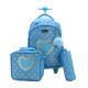Glossy Bird School Bag Trolley - 12808T-3 Blue